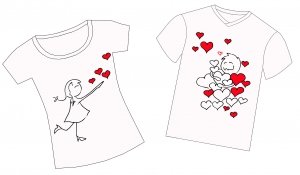 Marškinėliai porai
