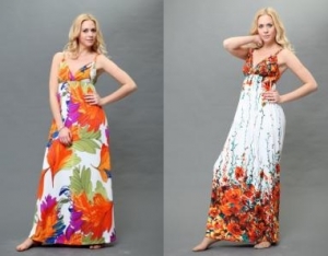Vasariškų spalvų maxi suknelės 